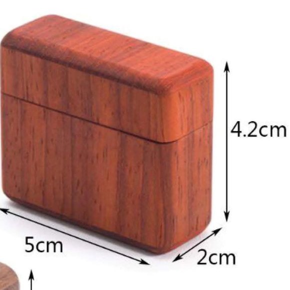 Handcarved Wooden Ring Box - Ring Bearer - Slim - Picture 5 of 7